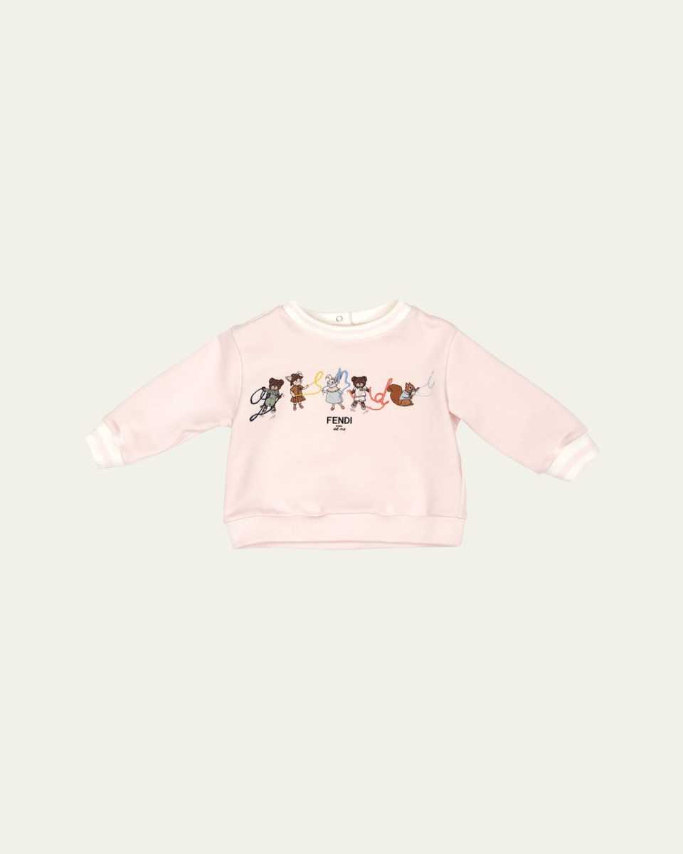 Girl's Graphic Logo-Print Sweatshirt, Size 3M-24